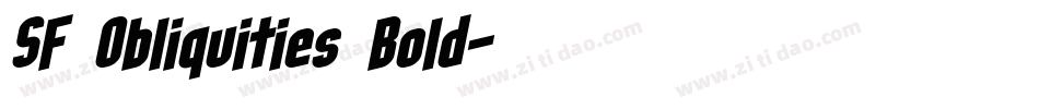 SF Obliquities Bold字体转换
